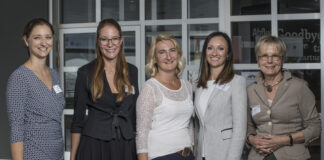 Über den gelungenen Auftakt zu „Treffpunkt:Amalie“ freuen sich Anna Doblhofer-Bachleitner, Elisabeth Bachleitner, Margareta Weiglmeier-Frauenschuh, Barbara Fahrner und Gabriele Bürgler.