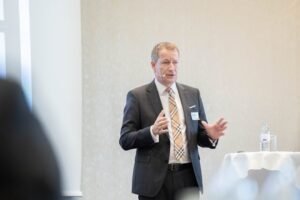 Dirk Hörner bei seinem Vortrag beim Funktionärsforum 2021