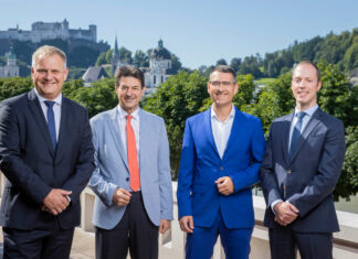 Gruppenfoto: Peter Mayr, Peter Brezinschek, Manfred Quehenberger und Matthias Reith