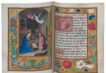 Buchillustration: Christi Geburt: Hortulus Animae (Seelengärtlein), Flandern (Simon Bening und Atelier), zwischen 1510 und 1524