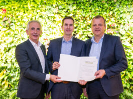 Geschäftsleiter Gerhard Buchinger, Stefan-Felix Mayerhofer, Projektverantwortlicher GWÖ, und Geschäftsleiter Thomas Schauer