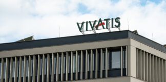 Das Vivatis-Logo am Firmensitz