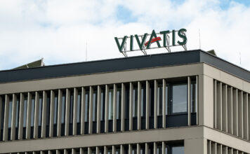 Das Vivatis-Logo am Firmensitz