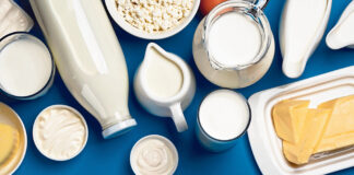 Verschiedene Milchprodukte