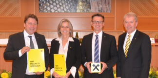 Blickten zufrieden auf ein herausforderndes Geschäftsjahr zurück: Rudolf Könighofer, Eva Fugger, Rudolf Suttner und Erwin Tinhof