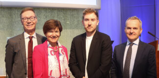 Andreas Lassner-Klein, Michaela Keplinger-Mitterlehner, Tristan Horx und Franz Schellhorn diskutierten beim „Kepler Future Summit 2023“ über Veränderungen in der Gesellschaft, technologischen Fortschritt und die Chancen daraus.