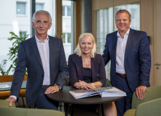 Gerhard Buchinger, Ernestine Grießler und Thomas Schauer bilden seit September 2023 die Geschäftsleitung der Raiffeisenbank Region St. Pölten.