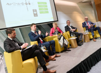 Hannes Loacker, Thomas Bichler, Carmen Kuster (Head Institutional Clients International), Christian Plas und Wolfgang Pinner sehen in der Kreislaufwirtschaft viel Potenzial.