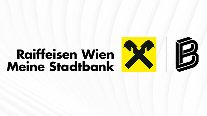 Raiffeisen Wien unf Bitpanda Logo