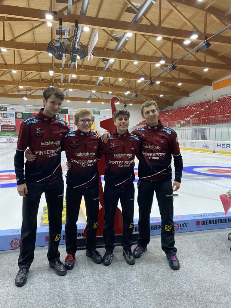 Das Junioren-Nationalteam des K.C.C.: Johann Karg, Moritz Jöchl, Matthäus Hofer und David Zott