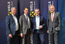 AR-Vorsitzender Herbert Brandmayer, Geschäftsleiter Michael Hag, Franz Schellhorn und Geschäftsleiter Günter Stadlberger
