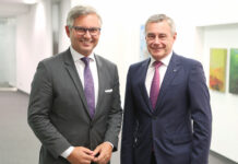 Finanzminister Magnus Brunner und RLB OÖ-Generaldirektor Heinrich Schaller