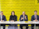 Der Vorstand der RLB Steiermark, Rainer Stelzer, Ariane Pfleger, Martin Schaller und Florian Stryeck, präsentieren die Ergebnisse 2023 der Raiffeisen-Bankengruppe Steiermark.