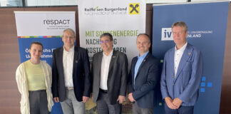 Hannah Jennewein (respACT), Roland Fehringer (c7-consult), Markus Taschek (RLB Burgenland), Michael Dittmann und Christian Strasser (beide PET to PET)