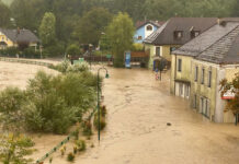 Kirchberg im Hochwasser