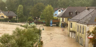 Kirchberg im Hochwasser