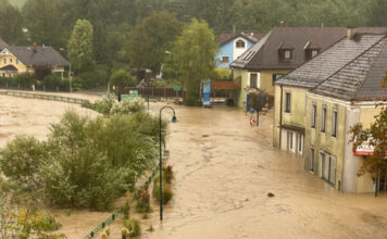 Kirchberg im Hochwasser