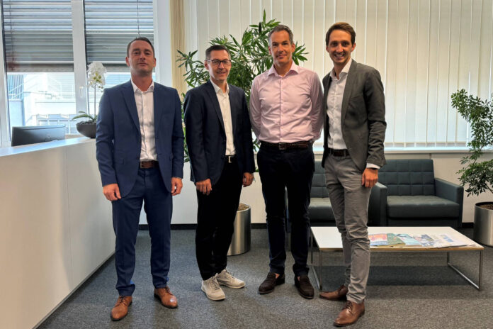 Detlef Buchmann (Geschäftsführender Gesellschafter, MWS Industrieholding), Kurt Schwarzlmüller (Geschäftsführer MWS Niederdruckguss), Markus Kieberger (Geschäftsführer, MWS Niederdruckguss), Manuel Kienbacher (Investment Manager, Invest AG)