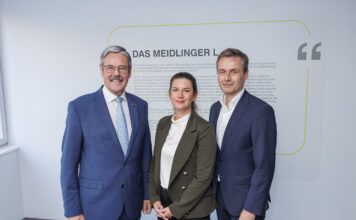 Erwin Hameseder, Christiane Flehberger und Martin Hauer bei der Eröffnung