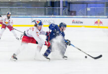 Joonas Niemelä (EC Kitzbühel) im Spiel gegen die Red Bull Hockey Juniors