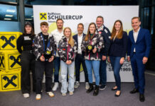 Carmen Spielberger, Jonas Rothleitner (LSVK-Kader), Christian Walder, Caroline Gröblacher (LSVK-Kader), Peter Petscharnig (Sportliche Leitung LSVK), Carmen Thalmann, Dieter Mörtl, Lynnette Kaus-Hübl (Obfrau Raiffeisen Club) und Manfred Wilhelmer