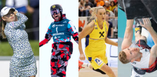 Collage mit verschiedenen Raiffeisen-Sportlern