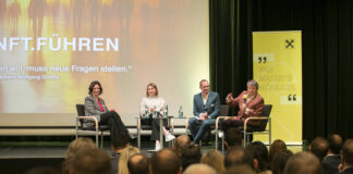 Es diskutierten Anna Doblhofer-Bachleitner, Julia Gehmacher, Markus Winkelmeier und Brigitte Ederer.