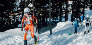 Emma Albrecht beim Skibergsteigen