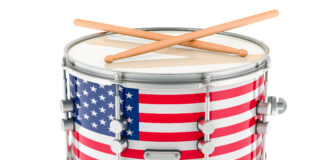 Marschtrommel im USA Design als Symbolbild für die USA als Treiber am Kapitalmarkt