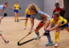 Spielerinnen des HC Wiener Neudorf in der Halle
