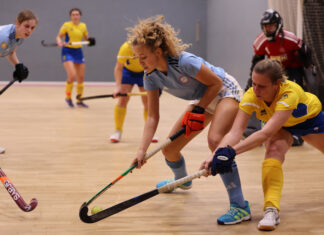 Spielerinnen des HC Wiener Neudorf in der Halle