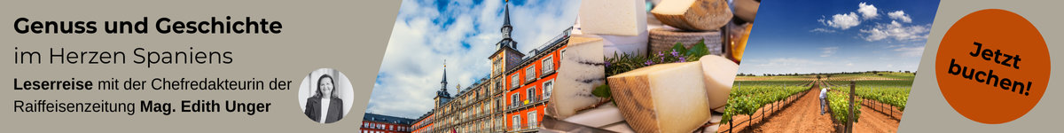 Bannerwerbung für eine Leserreise nach Spanien