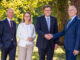 Das neue Vorstandstrio der RLB Tirol, Christof Splechtna, Gabriele Kinast und Vorsitzender Thomas Wass, dankten Reinhard Mayr für die erfolgreichen Weichenstellungen.