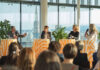 Erwin Hameseder, Angelika Hofer-Orgonyi und Annette Scheckmann diskutierten mit Sigrid Seebacher über Frauennetzwerke, Führung und Quoten.