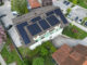 PV-Anlage auf dem Dach einer Bankstelle der Raiffeisenbank Flachgau Mitte