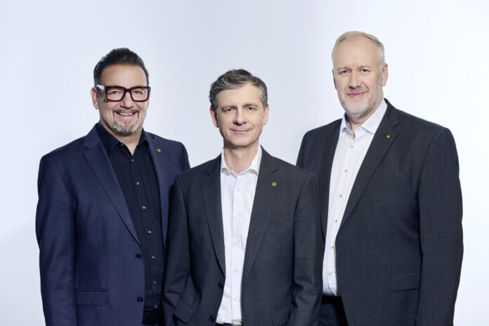 Der Vorstand der RLB Vorarlberg, Manfred Miglar, Michael Alge und Thomas Nussbaumer, zieht Bilanz.