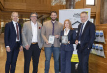 Andreas Derndorfer (Geschäftsleiter RVS Salzburg), Michael Kühlwein, Felix Brandstetter (MFP Digital GmbH), Jana Karl, Peter Mayr (Raiffeisen Immobilien Salzburg)