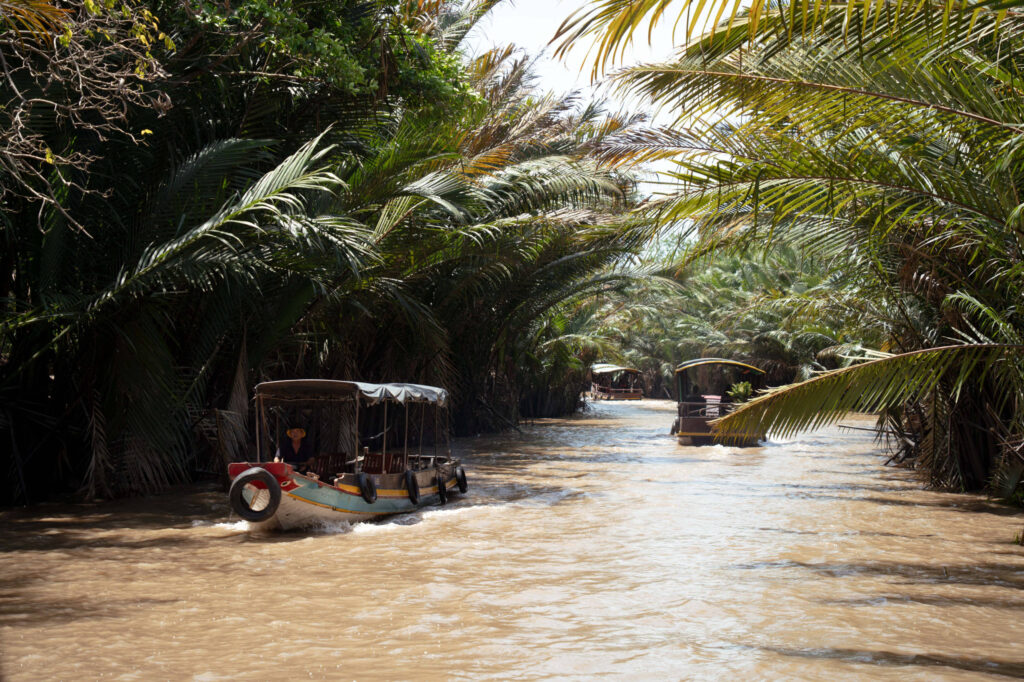 Flussfahrt auf dem Mekong