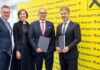 RLB Steiermark Vorstabnd präsentiert die Bilanz 2024: Rainer Stelzer, Ariane Pfleger, Martin Schaller und Florian Stryeck