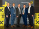 Das Führungsteam der Bank und zahlreiche Ehrengäste kamen ins Kultur Quartier Kufstein: Alexander Büchel (Raiffeisenverband Tirol), Bernhard Schwaiger, AR-Vorsitzender Kaspar Fuchs, Michael Rieser und Hubert Schenk (RLB Tirol AG).