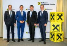 Präsentierten die Meilensteine 2024 der RLB Kärnten: Die beiden Vorstandsmitglieder Georg Messner und Gert Spanz, AR-Präsident Gerhard Oswald und Vorstandssprecher Manfred Wilhelmer