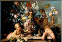 Ignaz Stern, Blumen in Vase mit zwei Putten, 1748 © Residenzgalerie Salzburg, Aufnahme Fotostudio Ulrich Ghezzi, Oberalm