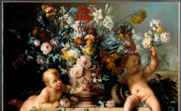 Ignaz Stern, Blumen in Vase mit zwei Putten, 1748 © Residenzgalerie Salzburg, Aufnahme Fotostudio Ulrich Ghezzi, Oberalm