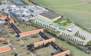 Visualisierung des neuen NÖM Versandlager