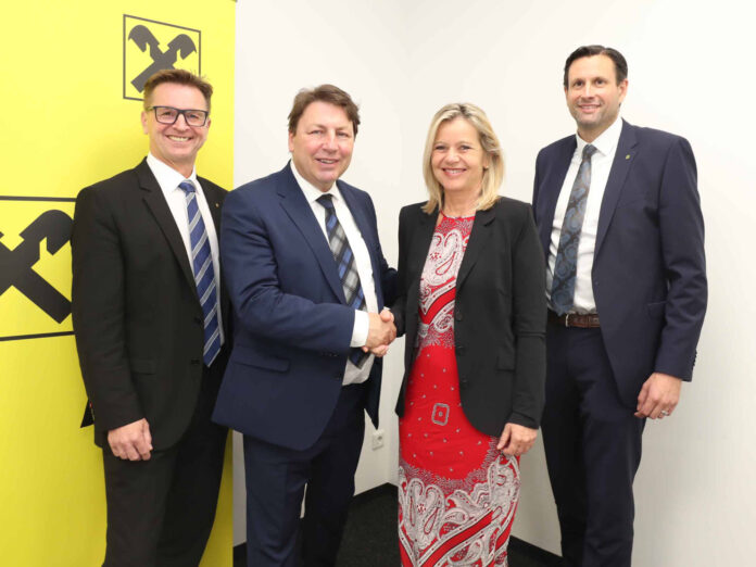 RLB Burgenland Vorstand: Rudolf Suttner, Rudolf Könighofer, Eva Fugger und Matthias Trost