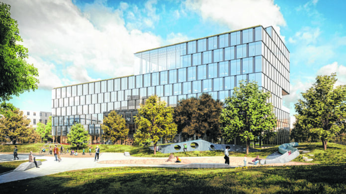 Visualisierung der neuen RLB-OÖ-Zentrale