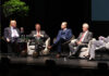 Christoph Badelt, Andreas Rabl (Welser Bürgermeister), Roland Hechenberger, Wolfgang Pitsch und Doris Nentwich (Moderatorin) diskutierten beim Unternehmerabend der RB Wels