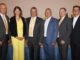 Gruppenfoto von der Generalversammlung der RRB Güssing-Jennersdorf: Die Vorstandsdirektoren Jürgen Böhm und Karin Saiger, der AR-Vorsitzende Berthold Schlaffer, sein Stellvertreter Gerhard Granitz und Vorstandsdirektor Günter Penthor sowie RLB-Burgenland-Vorstand Rudolf Suttner
