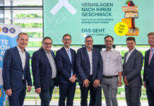Manfred Wilhelmer, Johann Kandolf (stv. Geschäftsführer Kärntnermilch), Nikolaus Wutej, Harald Steinberger (Verkaufsleiter Kärntnermilch), Franz Pernul, Günther Jordan und Gernot Matschnig (Leiter Privatkunden und Private Banking RLB Kärnten)