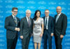 Gruppenfoto vom Salzburg Summit mit: IV-Generalsekretär Christoph Neumayer, Michael Höllerer (RLB NÖ-W), Silvia Grünberger (Agentur Grünberger und Partner), Heinz Konrad (RVS) und Reinhard Schwendtbauer (RLB OÖ)